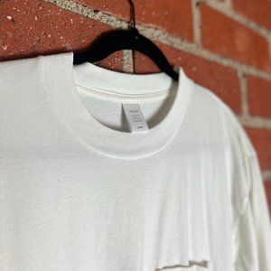 Men's Jjound Long Sleeve Pocket T-Shirt - Vintage Size XL in White
